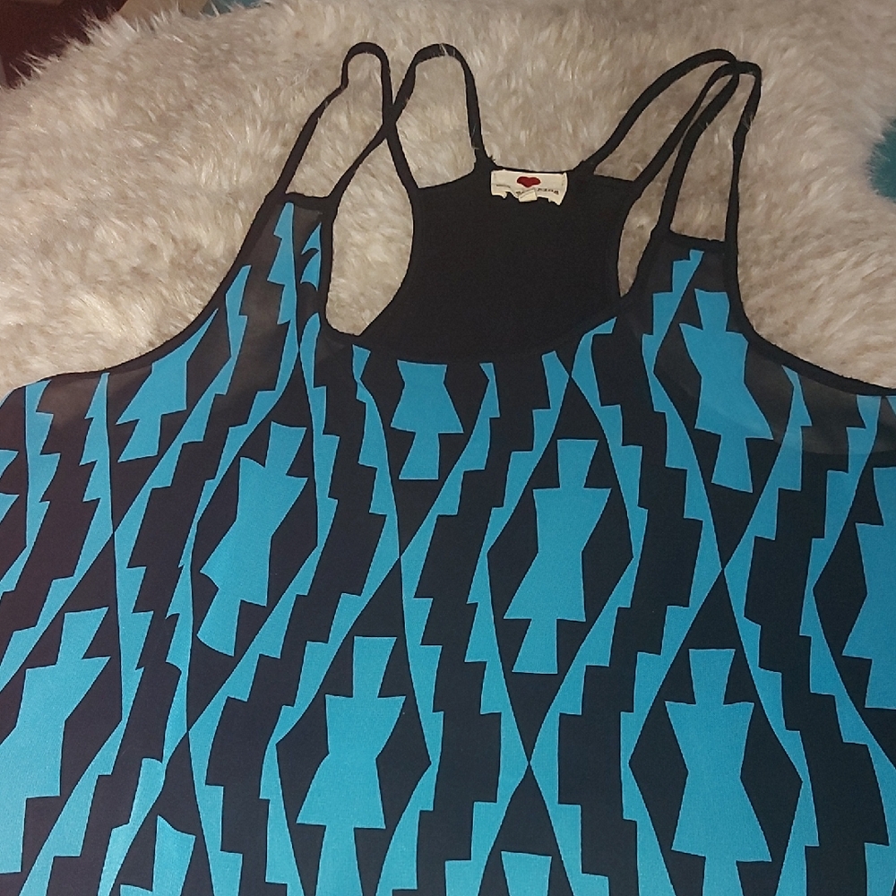 Geometric Pattern Tank Top